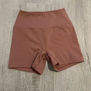 Women's High-Waisted Shorts - Rust